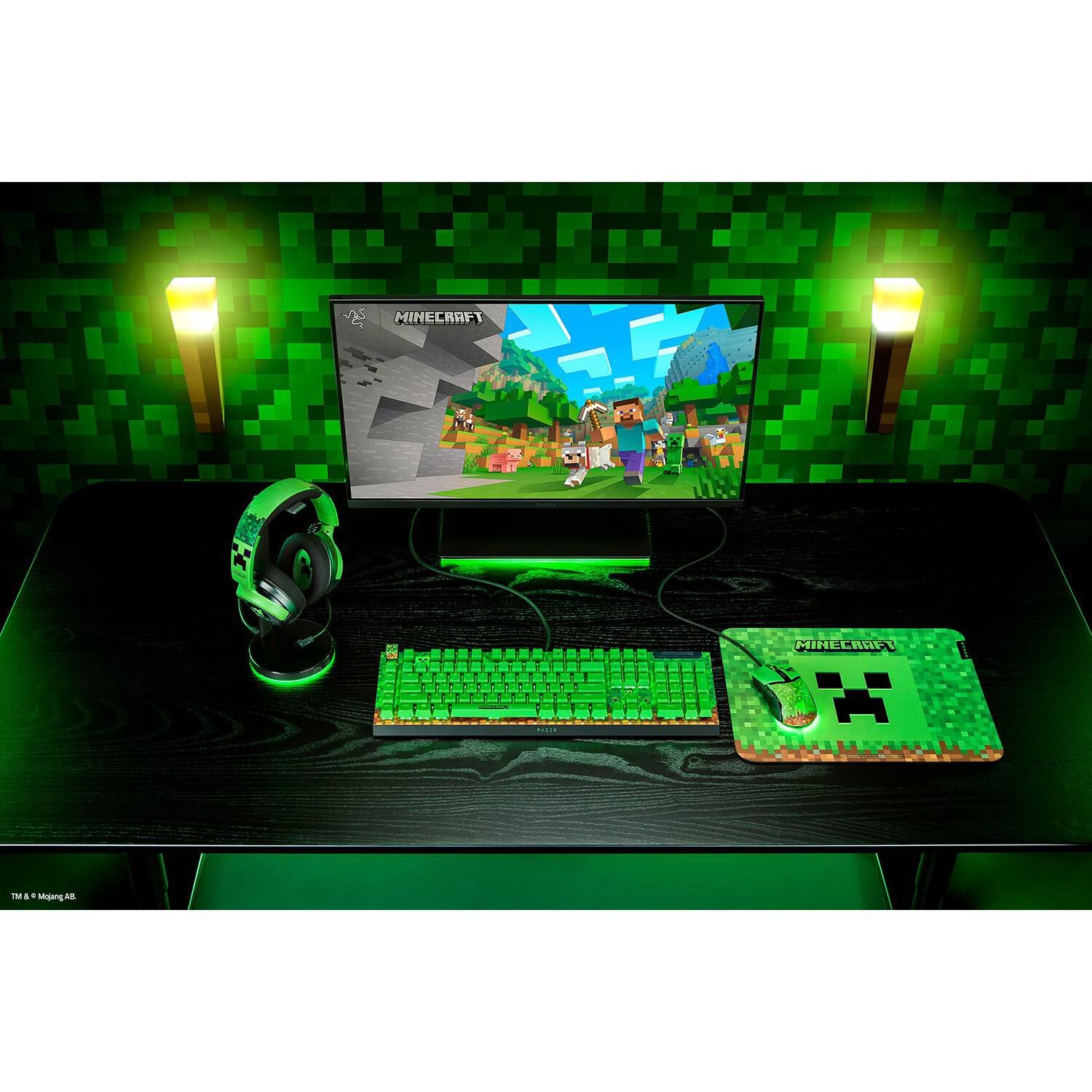 キーボード Razer BlackWidow X Minecraft Edition Razer BlackWidow V4 X Wired Mechanical Gaming Keyboard (Green