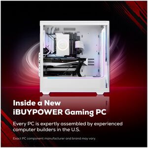 iBUYPOWER Slate Gaming Desktop with Intel Core Ultra 9 285, 24-Core CPU, NVIDIA GeForce RTX 5070, 12GB VRAM GPU, 32 GB RAM, 2 TB SSD & Windows 11 Home - White, , hires