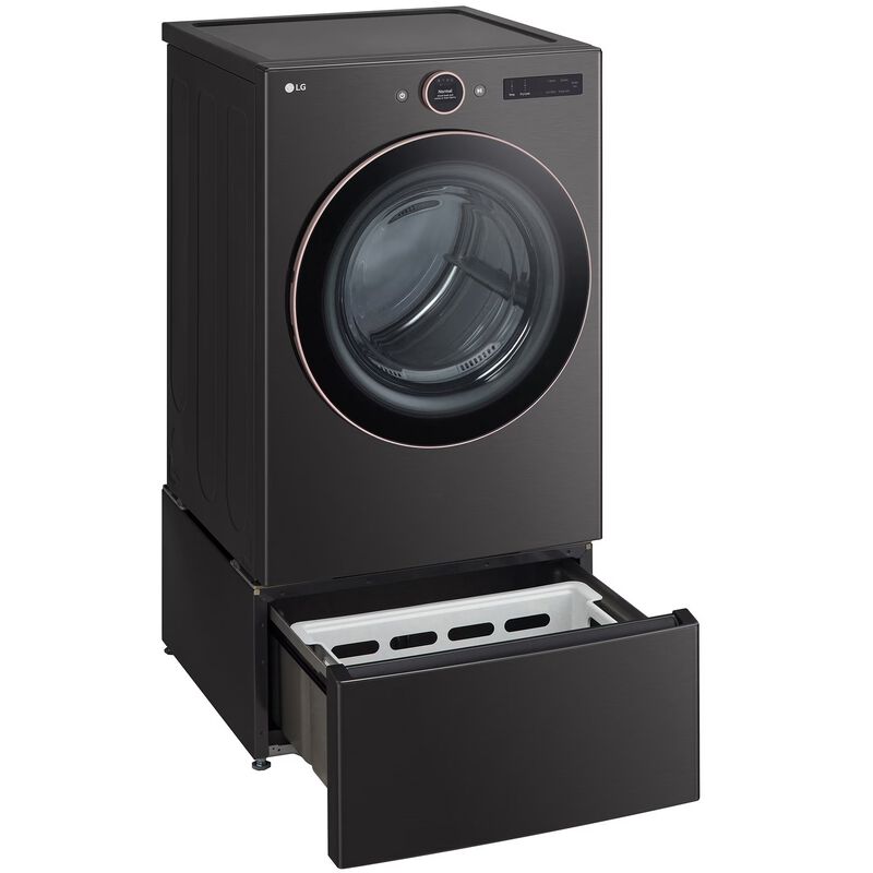 LG 27 in. 7.4 cu. ft. Smart Stackable Gas Dryer with AI Sensor Dry, TurboSteam, Sanitize & Steam Cycle - Black, Black, hires