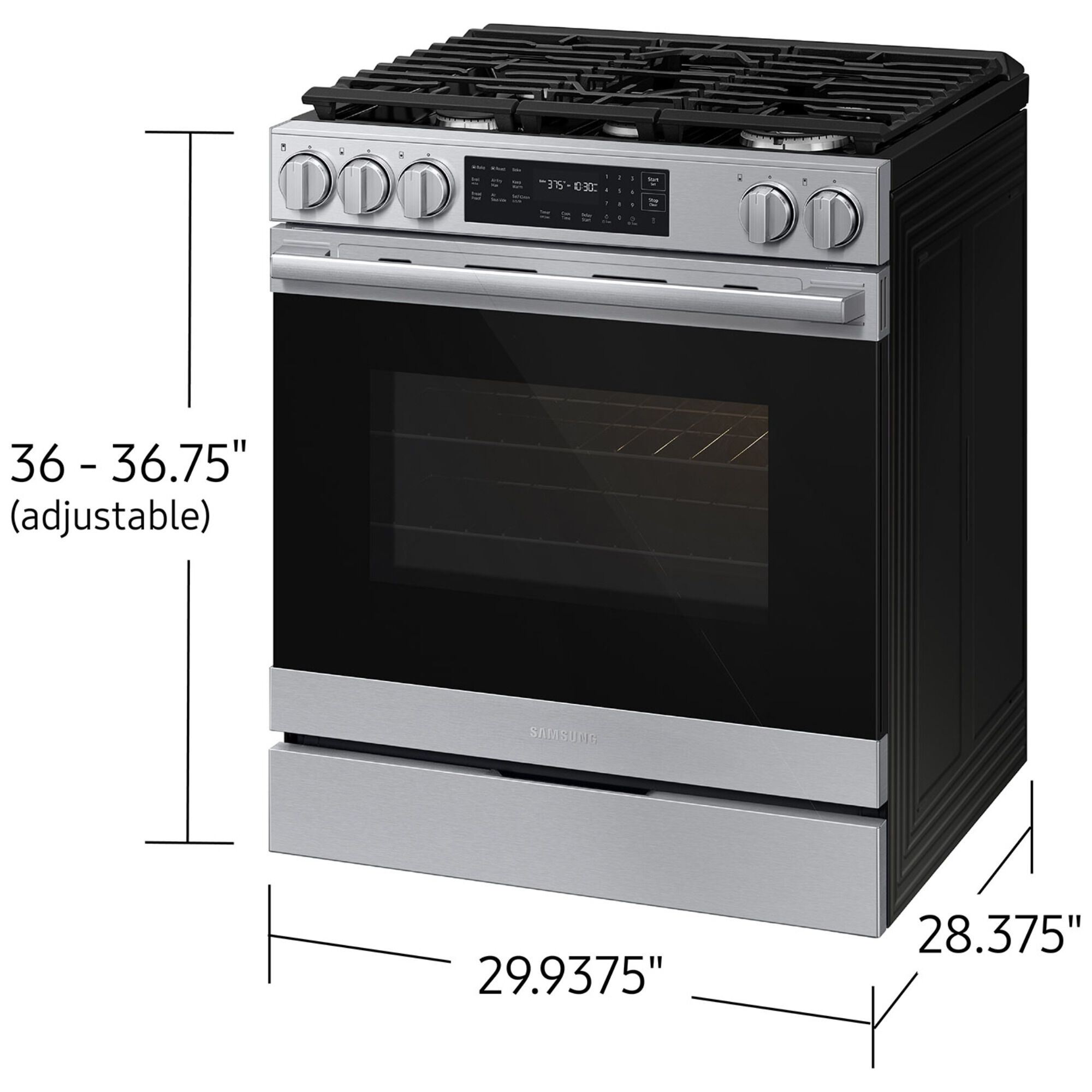 Samsung Bespoke 30 in. 6.0 cu. ft. Smart Air-Fry True European