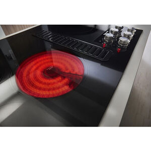 KitchenAid 36 in. 5-Burner Electric Cooktop with Downdraft, Simmer Burner & Power Burner - Black, , hires