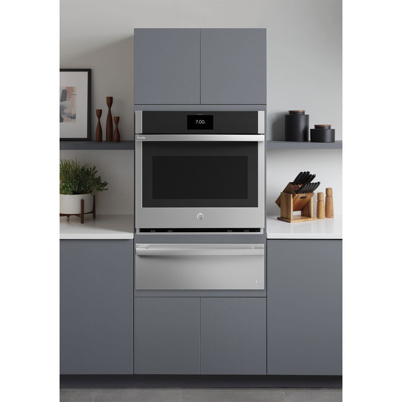 GE Profile 27 in. 1.7 cu. ft. Warming Drawer with Humidity Control - Stainless Steel, , hires