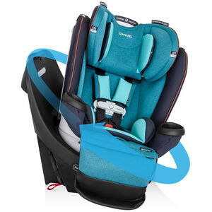Evenflo Gold Revolve360 Extend All-in-One Rotational Car Seat with SensorSafe - Sapphire Blue, Sapphire Blue, hires