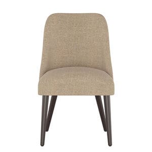 Skyline Furniture Modern Mid Century Dining Chair in Linen Fabric - Sandstone, , hires