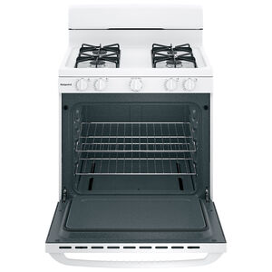 Hotpoint 30 in. 4.8 cu. ft. Gas Range with 4 Sealed Burners - White, , hires