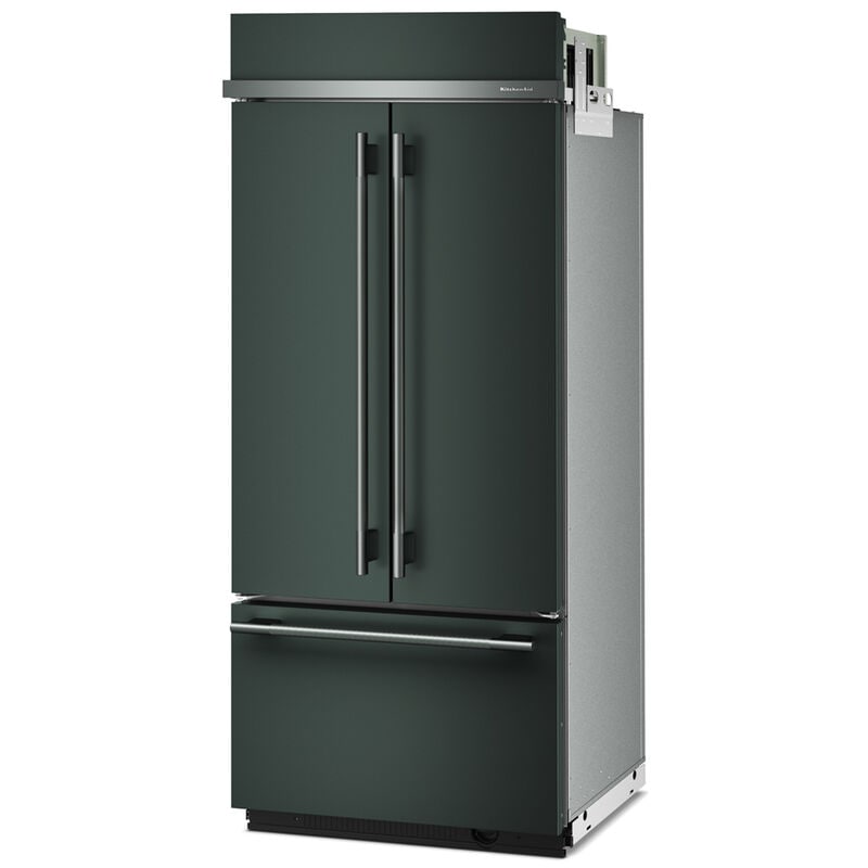 KitchenAid 36 in. 20.8 cu. ft. Built-In Counter Depth French Door Refrigerator with Ice Maker - Juniper, Juniper, hires