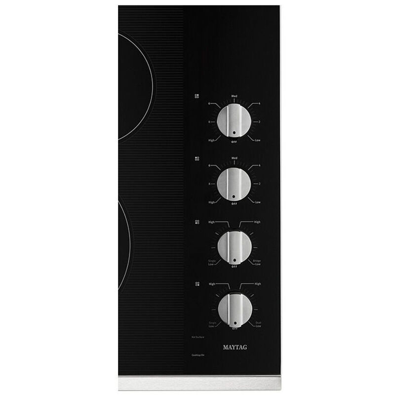 Maytag 30 in. 4-Burner Electric Cooktop with Griddle & Reversible Grill -  Stainless Steel