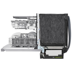 LG 24 in. Top Control Smart Dishwasher with 46 dBa Sound Level, 3rd-Rack, Dynamic Heat Dry & Pocket - PrintProof Stainless Steel, PrintProof Stainless Steel, hires