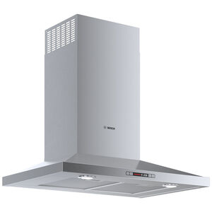 Bosch 300 Series 30 in. Convertible Chimney Style Range Hood with 300 CFM, 3 Fan Speeds & 2 LED Lights - Stainless Steel, , hires
