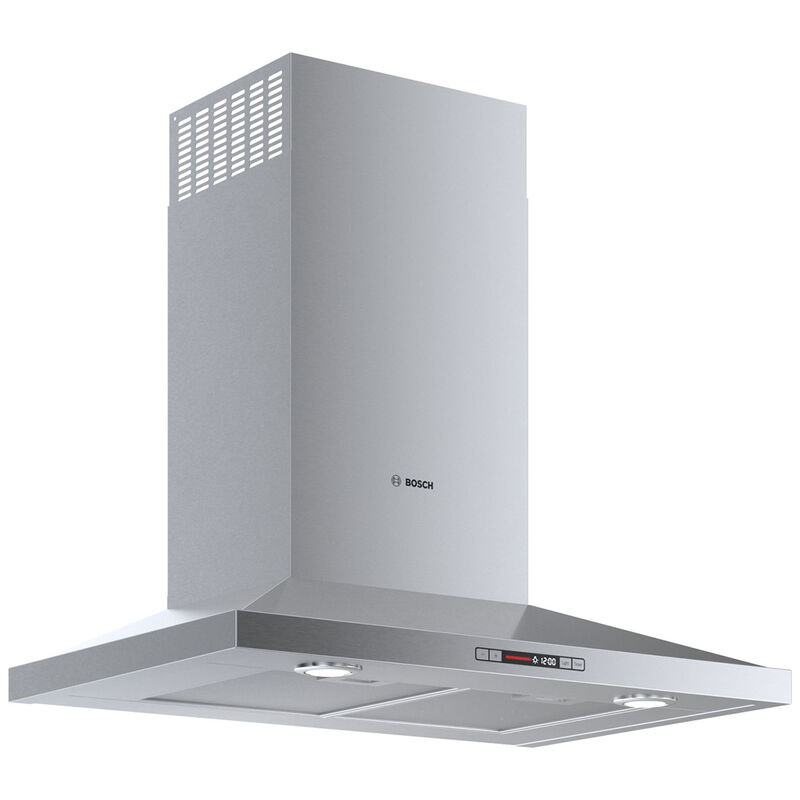 Bosch 300 Series 30 in. Convertible Chimney Style Range Hood with 300 CFM, 3 Fan Speeds & 2 LED Lights - Stainless Steel, , hires