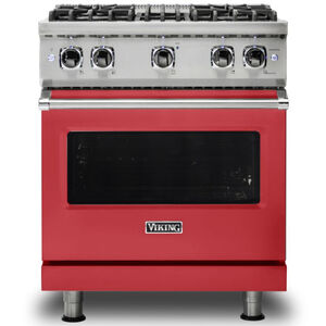 Viking 5 Series 30 in. 4.0 cu. ft. Convection Oven Freestanding Gas Range with 4 Sealed Burners - San Marzano Red, San Marzano Red, hires
