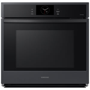 Samsung 30 in. 5.1 cu. ft. Smart Steam Electric Single Wall Oven with Dual Convection - Matte Black, , hires