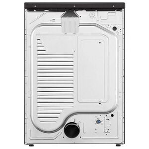 LG 27 in. 7.4 cu. ft. Smart Stackable Round-Door Electric Dryer with Tempered Glass, Built-In Intelligence, Sensor Dry, Turbo Steam, Sanitize & Steam Cycle - Black Steel, Black Steel, hires