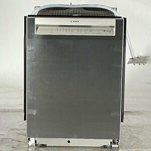 Bosch 300 Series 24 in. Front Control Smart Dishwasher with 48 dBA Sound Level, 3rd Rack, PureDry & Pocket Handle - Stainless Steel (Open Box Good Condition), , hires