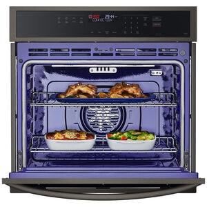 LG 30 in. 4.7 cu. ft. Smart Electric Single Wall Oven with Standard Convection - PrintProof Black Stainless Steel, , hires