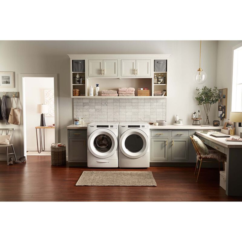 Whirlpool 27 in. 7.4 cu. ft. Stackable Gas Dryer with Intuitive Touch Controls, Sanitize Cycle & Sensor Dry - White, , hires