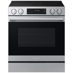 Samsung Bespoke 30 in. 6.3 cu. ft. Smart Air-Fry True European Convection Slide-In Electric Range with Radiant Burners - Stainless Steel, Stainless Steel, hires