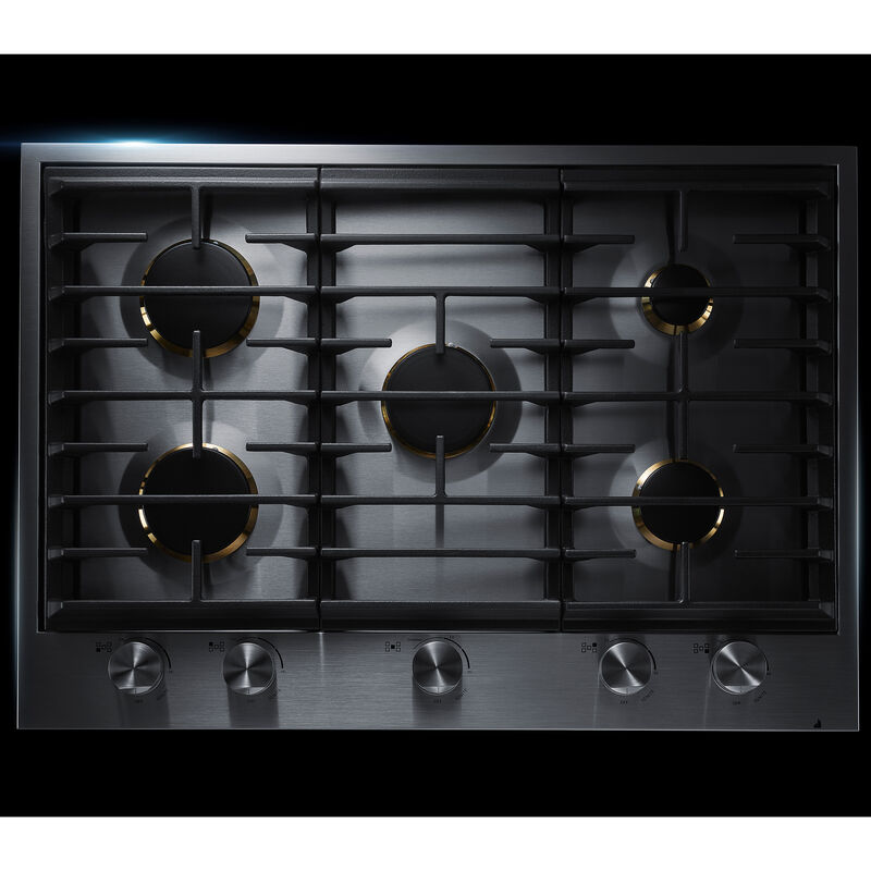 JennAir Euro-Style 30 in. 5-Burner Natural Gas Cooktop with Simmer Burner & Power Burner - Stainless Steel, , hires