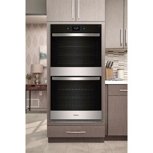 Whirlpool 27 in. 8.6 cu. ft. Smart Top Control Electric Double Wall Oven with True European Convection - Fingerprint Resistant Stainless, , hires