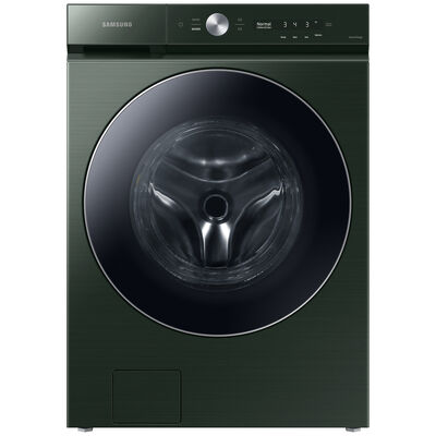 Samsung Bespoke 27 in. 5.3 cu. ft. Smart Stackable Front Load Washer with AI OptiWash, Auto Dispense, Sanitize & Steam Cycle - Forest Green | WF53BB8900AG