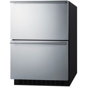 Summit 24 in. 3.7 cu. ft. Outdoor Double Refrigerator Drawers - Stainless Steel/Panel Ready, , hires