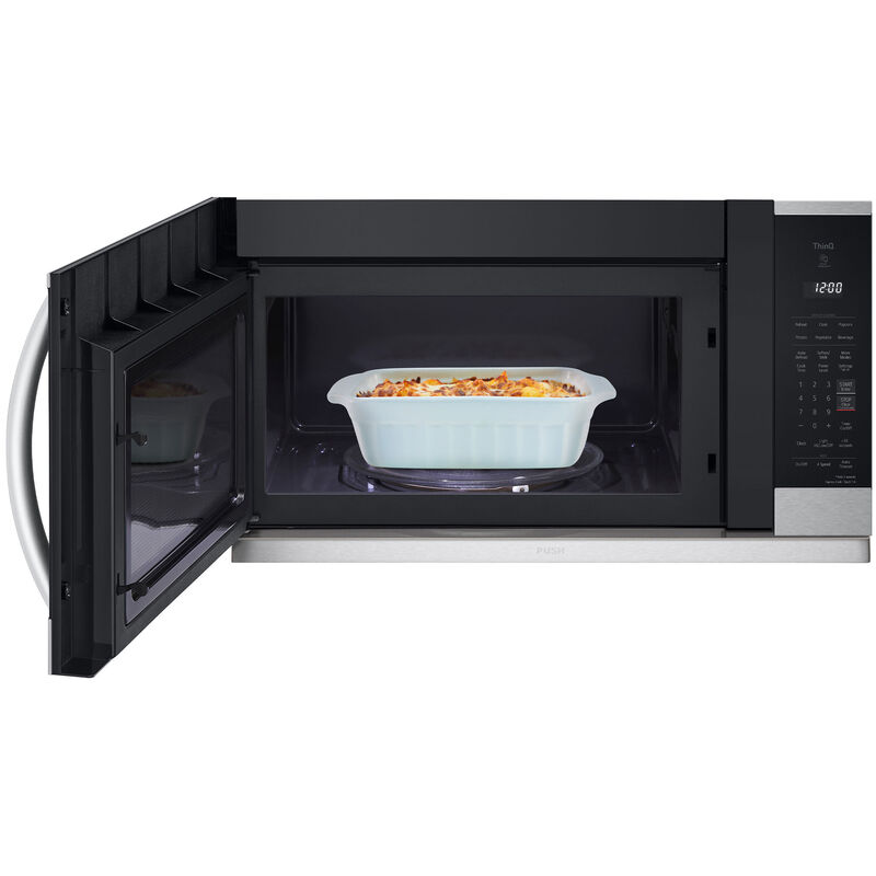 LG 30 in. 2.1 cu. ft. Over-the-Range Microwave with 10 Power Levels, 400 CFM & Sensor Cooking Controls - Print Proof Stainless Steel, PrintProof Stainless Steel, hires