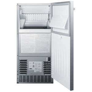 Summit 15 in. Built-In Undercounter Outdoor Commercial-Use Ice Maker with 26 lb. Ice Storage & Auto-Defrost - Stainless Steel, , hires