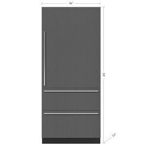 Sub-Zero 36 in. Built-In 19.6 cu. ft. Counter Depth Bottom Freezer Refrigerator with Internal Filtered Water Dispenser - Custom Panel Ready, , hires