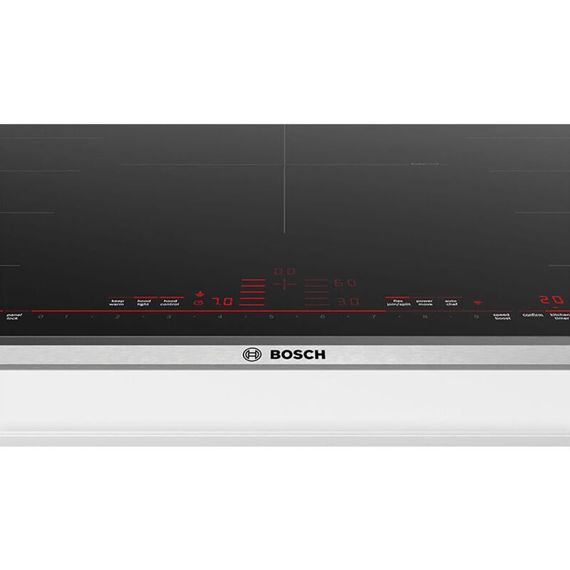 Bosch Benchmark Series 37 in. 5-Burner Smart Induction Cooktop with Stainless Steel Frame & Power Burner - Black, , hires