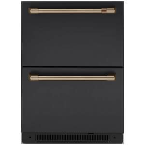 Cafe 24 in. 5.7 cu. ft. Double Refrigerator Drawers - Matte Black, Matte Black, hires