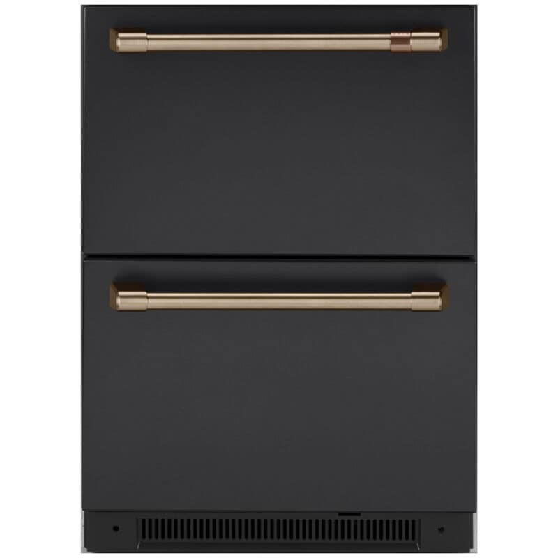 Cafe 24 in. 5.7 cu. ft. Double Refrigerator Drawers - Matte Black, Matte Black, hires