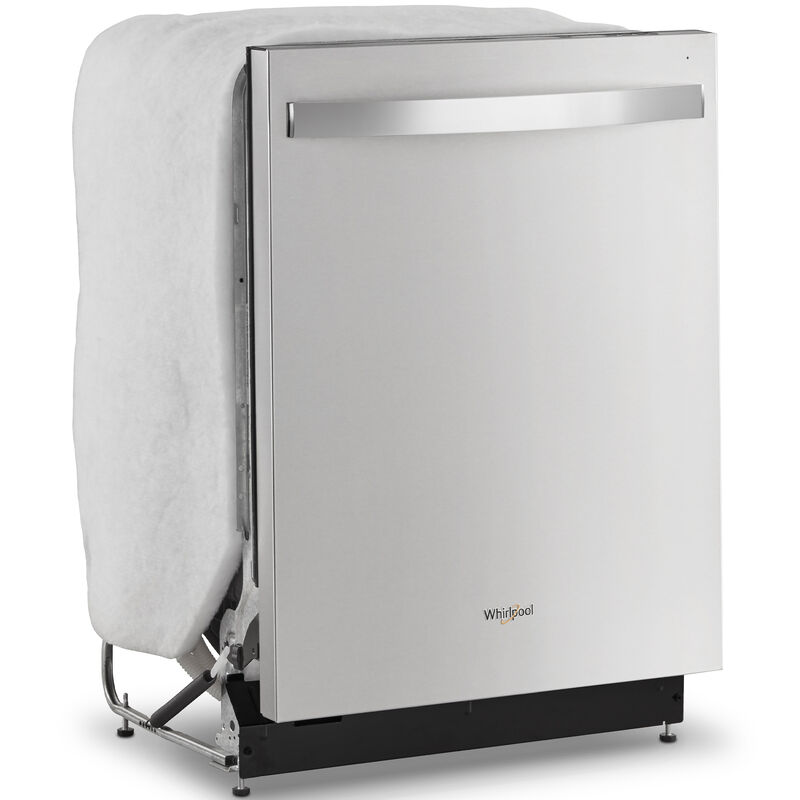 Whirlpool 24 in. Top Control Dishwasher with 51 dBa Sound Level & 3rd-Rack - Fingerprint Resistant Stainless, , hires