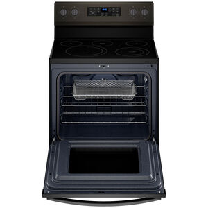 Whirlpool 30 in. 5.3 cu. ft. Air Fry Standard Convection Electric Range with Radiant Burners - Black Stainless, , hires