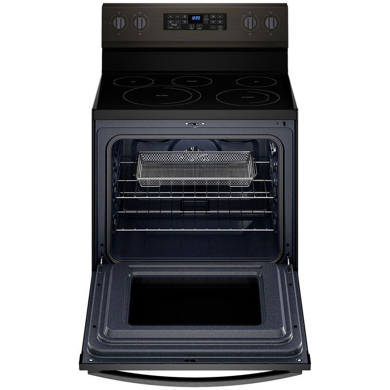 Whirlpool 30 in. 5.3 cu. ft. Air Fry Standard Convection Electric Range with Radiant Burners - Black Stainless, , hires
