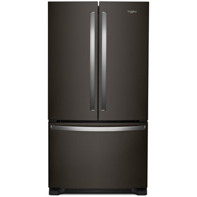 Whirlpool 36 in. 20.0 cu. ft. Counter Depth French Door Refrigerator with Internal Water Dispenser - Black Stainless | WRF540CWHV