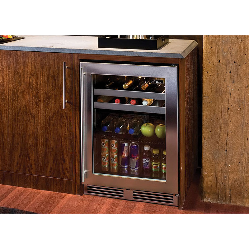 Perlick ADA Compliant Series 24 in. Built-In 4.8 cu. ft. Compact Beverage Center with Pull-Out Shelves & Digital Control - Custom Panel Ready, , hires