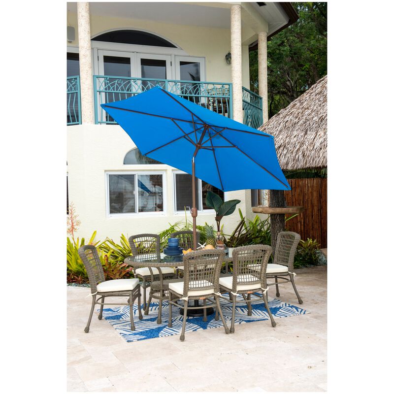 Panama Jack 9 Ft Patio Umbrella With Crank - Blue, , hires