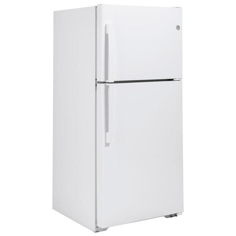 GE 33 in. 21.9 cu. ft. Top Freezer Refrigerator - White, White, hires