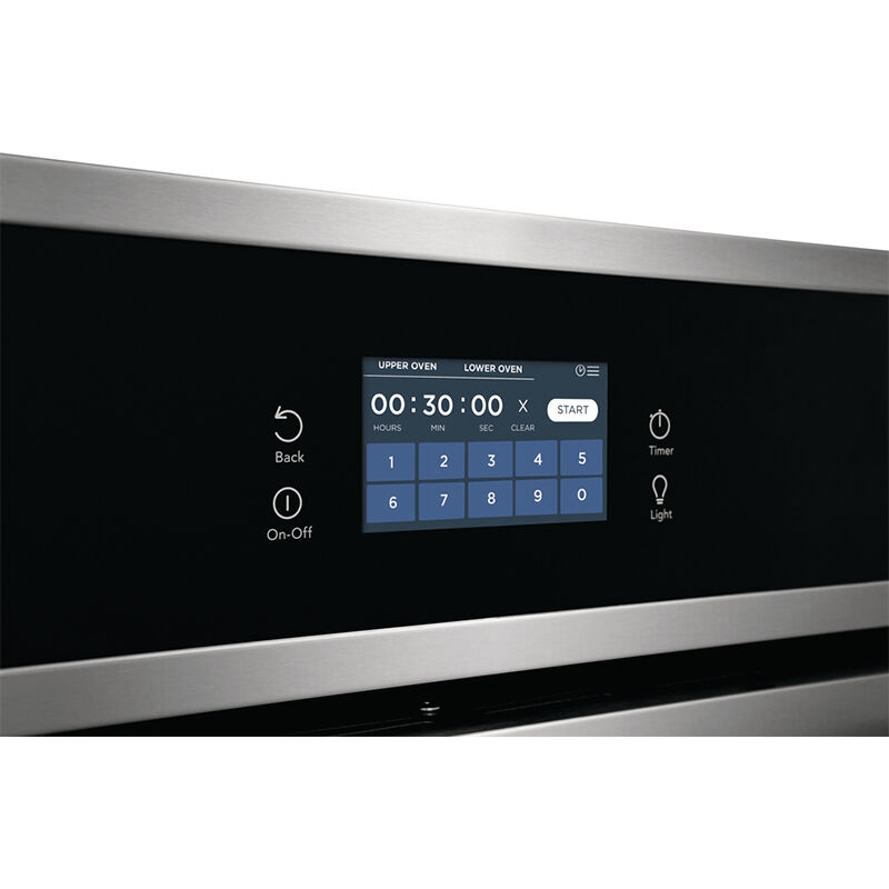 Frigidaire Gallery 27 in. 7.6 cu. ft. Top Control SteamElectric Double Wall Oven with True European Convection - Stainless Steel, Stainless Steel, hires