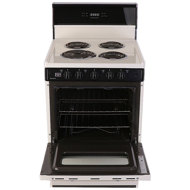 Premier 24 in. 3 cu. ft. Electric Range with Coil Burners - Bisque, Bisque, hires