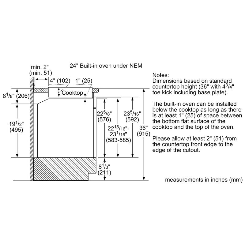 Bosch 500 Series 24 in. 2.8 cu. ft. Electric Single Wall Oven with True European Convection - Stainless Steel, , hires