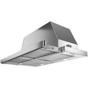 Bertazzoni 30 in. Slide-Out Style Range Hood with 3 Speed Settings, 600 CFM, Convertible Venting & 2 LED Lights - Stainless Steel, , hires