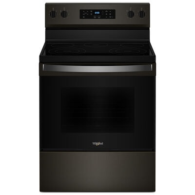 Whirlpool 30 in. 5.3 cu. ft. Electric Range with Radiant Burners - Black Stainless | WFES3330RV