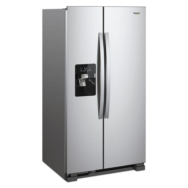 Whirlpool 33 in. 21.4 cu. ft. Side by Side Refrigerator with Ice & Water Dispenser - Fingerprint Resistant Stainless Steel, Fingerprint Resistant Stainless, hires