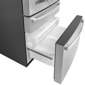 GE Profile 36 in. 22.4 cu. ft. Smart Counter Depth 4-Door French Door Refrigerator with Ice & Water Dispenser - Fingerprint Resistant Stainless, , hires