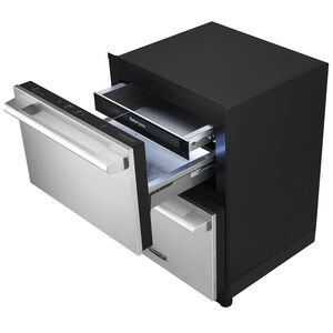 Signature Kitchen Suite 24 in. 3.4 cu. ft. Smart Double Refrigerator & Freezer Drawer - Custom Panel Ready, , hires