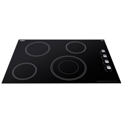 Summit 30 in. 4-Burner Electric Cooktop with Power Burner - Black | CR4B30MB