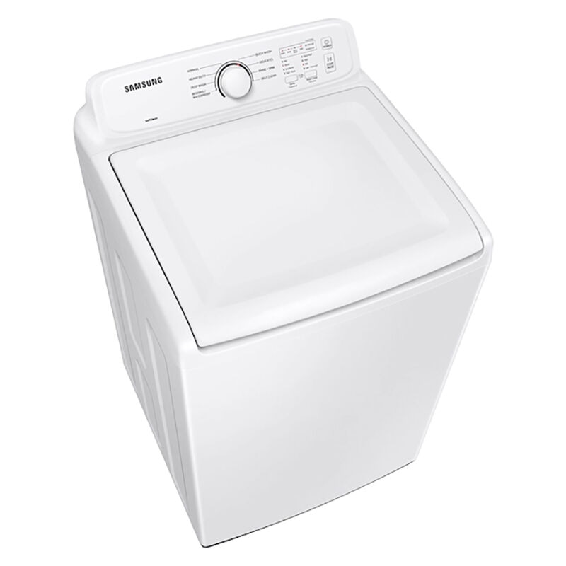 Samsung 27" 4.1 Cu. Ft. Top Loading Washer with 8 Wash Programs, 3 Wash Options & Self Clean - White, White, hires