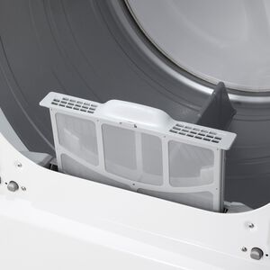 LG 27 in. 7.3 cu. ft. Smart Gas Dryer with EasyLoad Door, AI Sensor Dry, TurboSteam Technology, Sanitize & Steam Cycle - Alpine White, Alpine White, hires