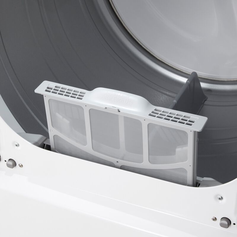 LG 27 in. 7.3 cu. ft. Smart Gas Dryer with EasyLoad Door, AI Sensor Dry, TurboSteam Technology, Sanitize & Steam Cycle - Alpine White, Alpine White, hires